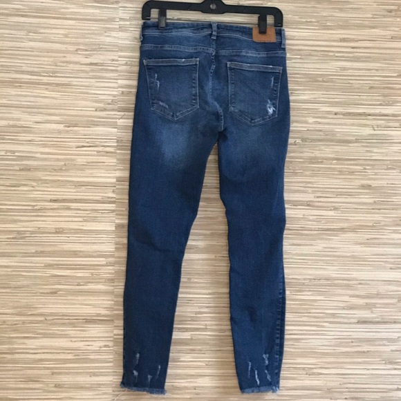 ZARA Z1975 Mid Rise Distressed Skinny Ankle Jeans - Picture 5 of 8